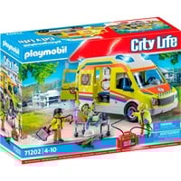 PLAYMOBIL 71202 City Life - Rettungswagen mit Licht und Sound, Konstruktionsspielzeug 