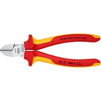 KNIPEX Seitenschneider 70 06 160, Schneid-Zange rot/gelb, Länge 125mm