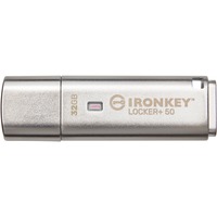 Kingston IronKey Locker+ 50 32 GB, USB-Stick aluminium, USB-A 3.2 Gen 1