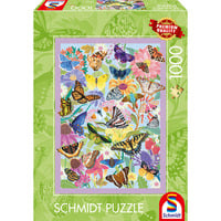 Schmidt Spiele Schmetterlingstreiben, Puzzle 1000 Teile