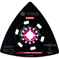 Bosch Professional Expert Carbide Schleifplatte AVZ 90 RT2 MultiMaterial, Ø 90mm, Schleifscheibe Starlock, K20