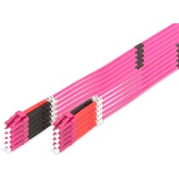 Digitus LWL Patchkabel, Duplex, LC > LC Stecker, Multimode OM4 hellviolett, 5 Meter