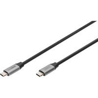 Digitus USB 3.2 Gen 1 Anschlusskabel USB-C > USB-C schwarz/grau, 1 Meter, PD, Laden mit bis zu 60 Watt