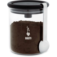 Bialetti Aufbewahrungsglas für Kaffeepulver transparent/schwarz