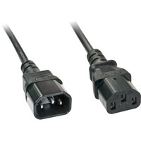Lindy IEC C14 an IEC C13 Verlängerunskabel, Verlängerungskabel schwarz, 2m