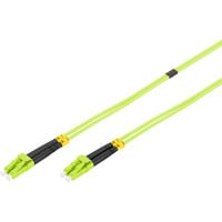 Digitus LWL Patchkabel, Duplex, LC > LC Stecker, Multimode OM5 hellgrün, 10 Meter