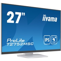 iiyama ProLite T2752MSC-W1, LED-Monitor 68.6 cm (27 Zoll), weiß (matt), Full HD, IPS, Touchscreen, HDMI, DisplayPort, USB