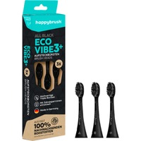 happybrush ECO VIBE 3 Aufsteckbürsten schwarz
