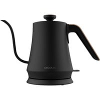Cecotec Thermosense 500 Cisne, Wasserkocher schwarz/holz, 1.200 Watt, 1 Liter