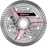 EINHELL Diamant-Trennscheibe dünn, Ø 115 x 1,4mm für Akku-Winkelschleifer mit M14-Bohrung