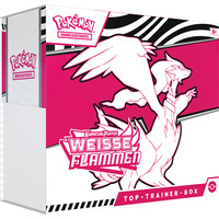 Pokémon-TCG: Karmesin & Purpur – Weisse Flamme Top Trainer Box, Sammelkarten