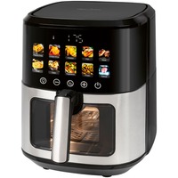 ProfiCook Heißluftfritteuse PC-FR 1286 H schwarz/edelstahl, 1.700 Watt, Korb 6,5 Liter, mit Sichtfenster
