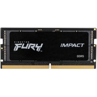 Kingston FURY SO-DIMM 8 GB DDR5-4800 , Arbeitsspeicher schwarz, KF548S38IB-8, Impact, INTEL XMP