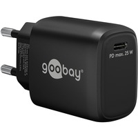 goobay USB-C PD GaN Schnellladegerät 25 Watt schwarz, Power Delivery 3.0