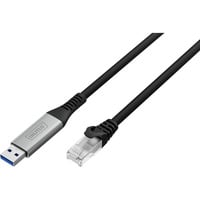 Digitus USB-A 3.2 Gen1 > RJ-45 Ethernet Kabel, 1Gbit/s, Adapter schwarz, 2 Meter, 10/100/1.000Mbit/s