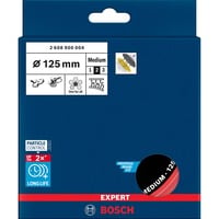 Bosch Professional Expert Multiloch Universalstützteller, mittelhart, Ø125mm, M8+5/16", Schleifteller schwarz, für Exzenterschleifer