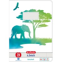 Herlitz Heft A4 16 Blatt Lineatur 28 GREENline Elefant A4