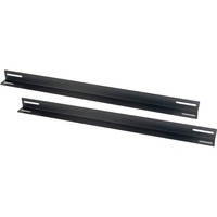 Inter-Tech Gerätetäger 650 mm, Einbauschienen schwarz, 1 HE, 2 Stück