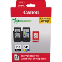 Canon Tinte Photo Value Pack PG-510/CL-511 inkl. 50 Blatt 10x15 Fotopapier