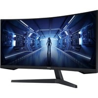 SAMSUNG Odyssey G5 C34G55TWWP, Gaming-Monitor 86 cm (34 Zoll), schwarz, UWQHD, VA, AMD Free-Sync, Curved, 165Hz Panel