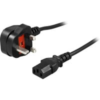 BlueWalker Netzkabel mit UK-Netzstecker C13 schwarz, 1,8m
