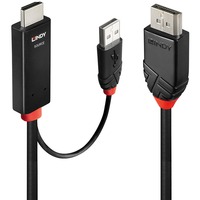 Lindy Adapterkabel HDMI > DisplayPort schwarz/rot, 2 Meter