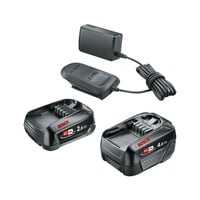 Bosch Starter-Set 18V (PBA 2.0Ah + PBA 4.0Ah + AL 18V-20) schwarz, 2x Akku + Ladegerät, POWER FOR ALL ALLIANCE