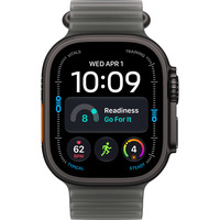 Apple Watch Ultra 4, Smartwatch Titan schwarz, 49 mm, Ocean Armband schwarz, Cellular