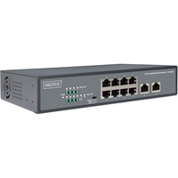 Digitus 8-Port Fast Etherent PoE-Switch + 2 Uplinks schwarz