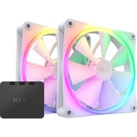 NZXT F140 RGB DUO Twin 140x140x25, Gehäuselüfter weiß, 2er Pack, inkl. RGB-Controller, 140 mm