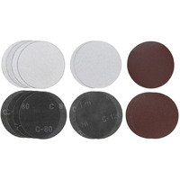 EINHELL Gitter-Schleifblatt-Set für Trockenbauschleifer, Ø 180mm 15-teilig, Körnung 80 und 120, für Wand- und Betonschleifer TE-DW 180