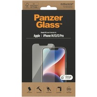 PanzerGlass Classic Fit Bildschirmschutz, Schutzfolie transparent, iPhone 14, 13, 13 Pro