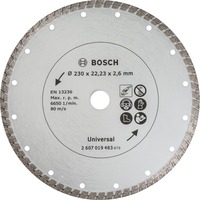 Bosch Heimwerken & Garten Diamanttrennscheibe Turbo, Ø 230mm Bohrung 22,23mm