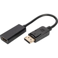 Digitus Adapter / Konverter DisplayPort > HDMI schwarz, 15cm 