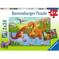 Ravensburger Kinderpuzzle Spielende Dinos 2x 24 Teile