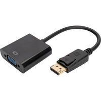 Digitus Adapter / Konverter DisplayPort > VGA HD15 schwarz, 15cm 