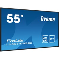iiyama ProLite LH5541UHS-B2, Public Display schwarz (glänzend), UltraHD/4K, IPS, Mediaplayer