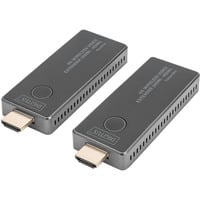 Digitus 4K Wireless Video Extender HDMI > HDMI, 30 Meter, HDMI Verlängerung schwarz/silber, Sendeeinheit + Empfängereinheit