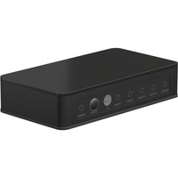 goobay HDMI-Umschaltbox 4 auf 1 (4K @ 60Hz), HDMI Switch schwarz, mit Fernbedienung