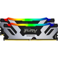 Kingston FURY DIMM 32 GB DDR5-6800 (2x 16 GB) Dual-Kit, Arbeitsspeicher schwarz/silber, KF568C36RSAK2-32, Fury Renegade Silver, INTEL XMP