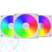 Montech GF120R V2 ARGB, Gehäuselüfter weiß/weiß, 3er Pack, Reverse, 120 mm