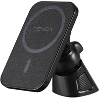 Nevox Wireless Fast Car Charger 15 Watt, Ladegerät schwarz, Kompatibel mit MagSafe