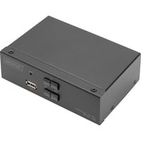 Digitus KVM Switch DisplayPort 2x1, KVM-Switch schwarz