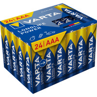 VARTA Longlife Power Batterie LR03 Box, AAA (Micro) 24 Stück