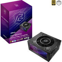 ASRock Phantom Gaming  PG-1600G 1600W Gold, PC-Netzteil schwarz, 2x 12-Pin High Power GPU, 8x PCIe, Kabelmanagement, 1600 Watt