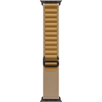 Apple 49 mm Alpine Loop, Uhrenarmband beige/schwarz, Größe M