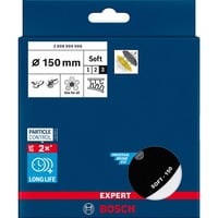 Bosch Professional Expert Multiloch Universalstützteller, weich, Ø150mm, M8+5/16", Schleifteller schwarz, für Exzenterschleifer