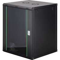 Digitus Wandgehäuse Dynamic Basic Serie - 600x600 mm (BxT), IT-Schrank schwarz, 16 Höheneinheiten