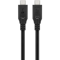 goobay USB4 Gen 3x2 Kabel, USB-C Stecker > USB-C Stecker, 40Gbit/s schwarz, 2 Meter, PD, Laden mit bis zu 100 Watt