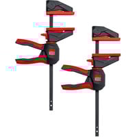 BESSEY Einhandzwinge mit drehbarem Griff S, EZ360S-11SET schwarz/rot, 2 Stück, 110 / 40